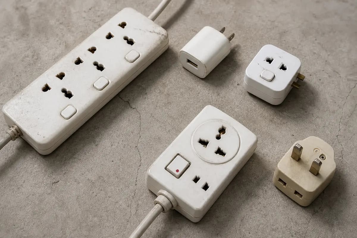 Plug and adapter assortment for homes