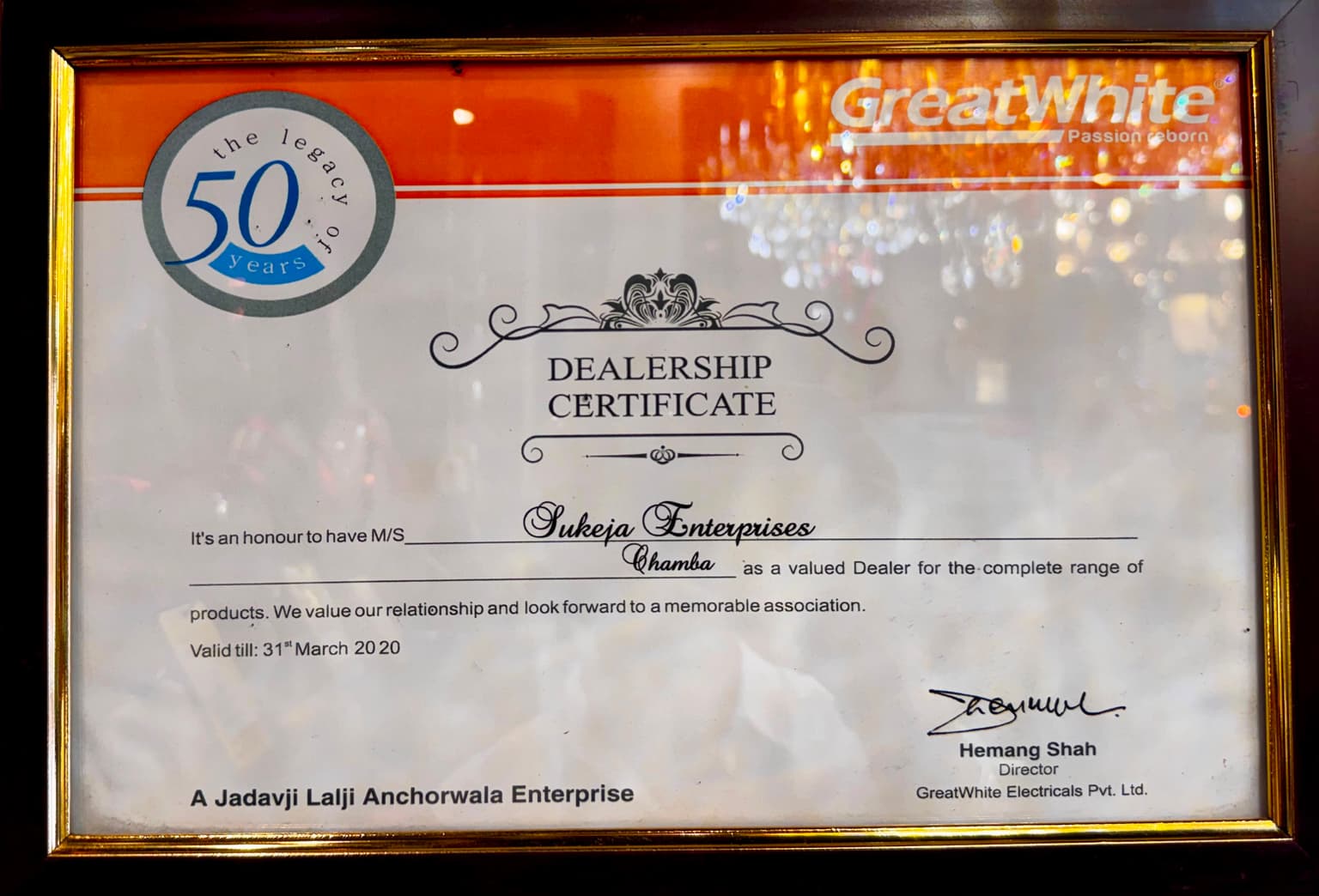 Sukeja Enterprises Achievement 5