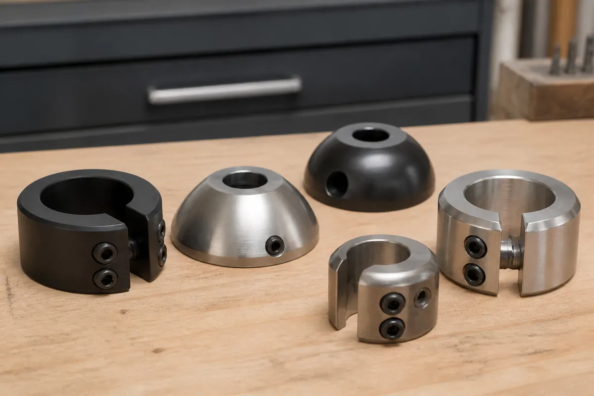 Ceiling fan canopy clamps and installation accessories