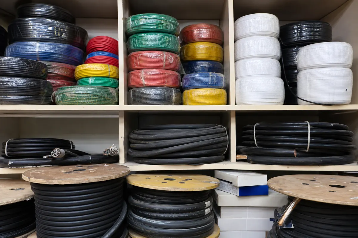 Electrical house wire coils arranged for residential wiring
